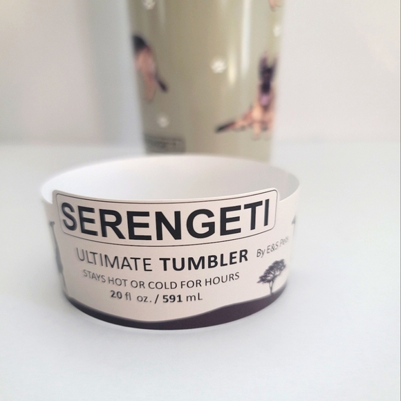 E&S Imports 7" German Shepherd Serengeti Tumbler Hot or Cold Beverages Tumblers - Picture 2 of 12